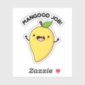Sticker Mangood Job Amusant Mango Fruit Pun (Feuille)