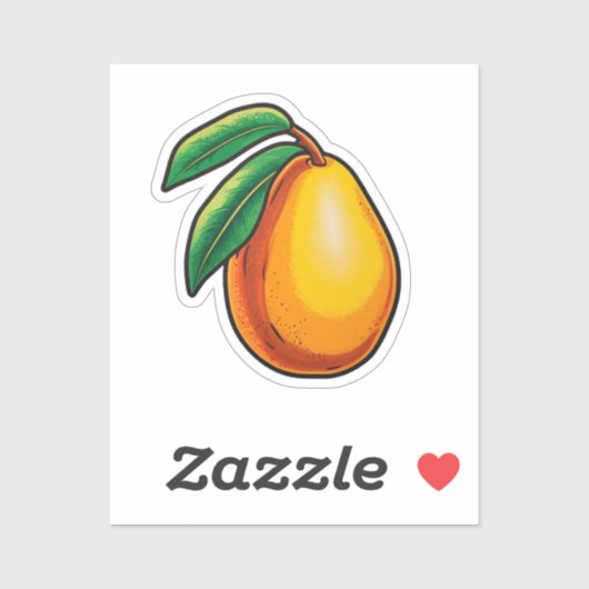 Sticker Mangue de dessin animé (Feuille)