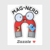 Sticker Manipuler de magnétisme Nerd marrant nerd (Feuille)