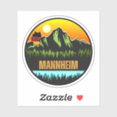 Sticker Mannheim, Bade-Wurtemberg Allemagne (Feuille)