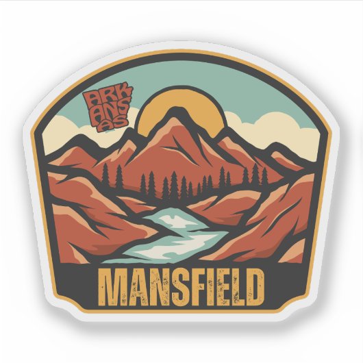 Sticker Mansfield, Arkansas (Devant)