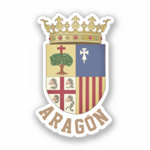 Sticker Manteau d'Arme d'Aragon (communauté autonome) Espa