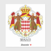Sticker Manteau National De Monaco Patriotique (Feuille)