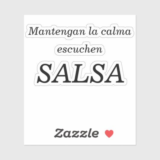 Sticker Mantengan la calma (Feuille)