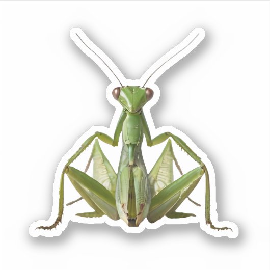 Sticker Mantis de prière verte (Devant)