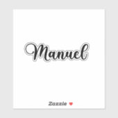 Sticker Manuel Nom - Calligraphie manuscrite (Feuille)