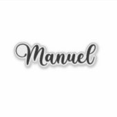 Sticker Manuel Nom - Calligraphie manuscrite (Devant)