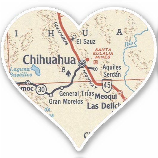 Sticker Mapa De Chihuahua (Devant)