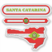 STICKER MAPA DE SANTA CATARINA. SAMER BRASIL (Devant)