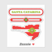 STICKER MAPA DE SANTA CATARINA. SAMER BRASIL (Feuille)