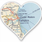 Sticker Mapa De Tampico (Devant)