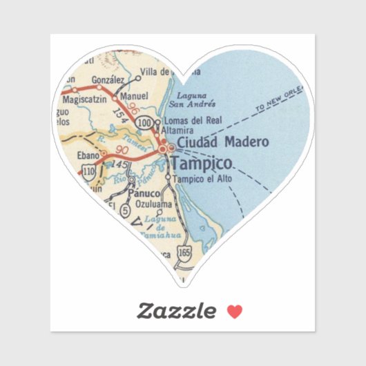 Sticker Mapa De Tampico (Feuille)