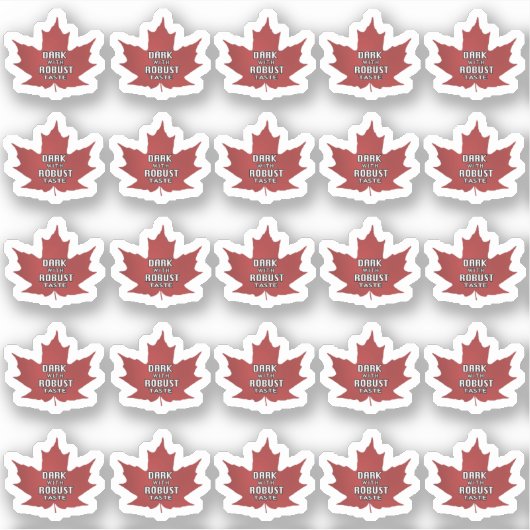 Sticker Maple Leaf Grade Dark Robuste goût (Devant)