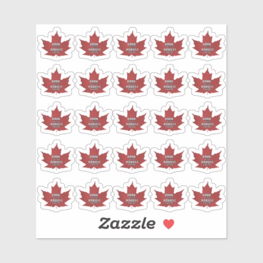 Sticker Maple Leaf Grade Dark Robuste goût (Feuille)