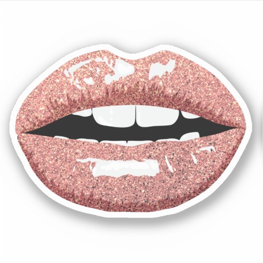 Sticker Maquillage Cosmétique Beauté Rose Gold Parties sci (Devant)