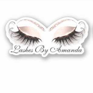 Sticker Maquillage d'or rose - Extension Lashes