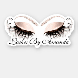 Sticker Maquillage d'or rose - Extension Lashes