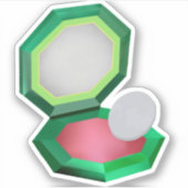 Sticker Maquillage rouge dans Green Compact (Devant)