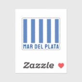 Sticker Mar del Plata (Drapeau), Argentine (Feuille)