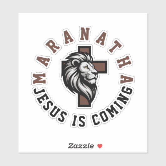 Sticker Maranatha Jésus arrive (Feuille)