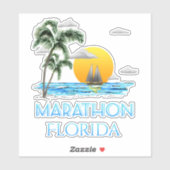 Sticker Marathon de la voile Floride (Feuille)