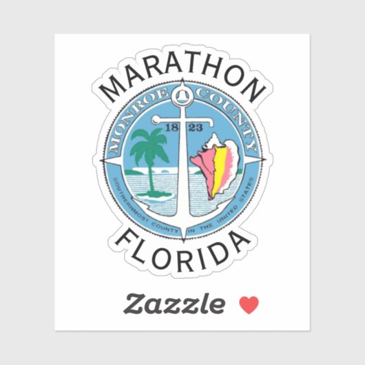 Sticker Marathon - Florida Keys (Feuille)
