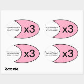Sticker marathon x3 en rose (Feuille)