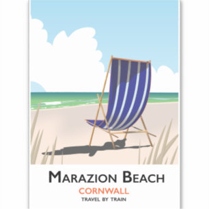 Sticker Marazion Beach Cornwall affiche
