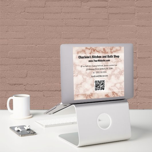 Sticker Marbre Brun Rustique