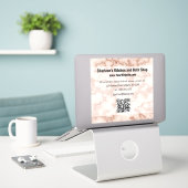 Sticker Marbre Brun Rustique (Ordinateur portable sur le bureau)
