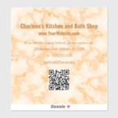 Sticker Marbre des Faux Orange (Feuille)