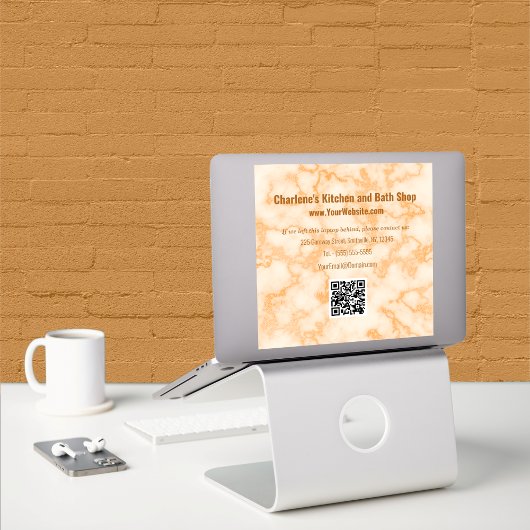 Sticker Marbre des Faux Orange