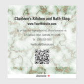 Sticker Marbre d'or Faux Green (Feuille)