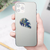 Sticker Marbre Liquide de Feuille de Monstera Abstrait (Téléphone)