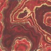 Sticker Marbre liquide rouge et or Abstrait (Devant)