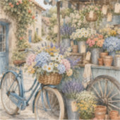 Sticker Marché de fleurs Bloomcore avec bicyclette (Devant)