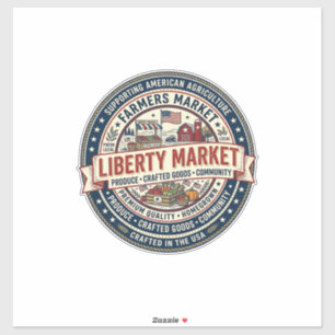 Sticker Marché des Patriotes de Liberty Market des Product