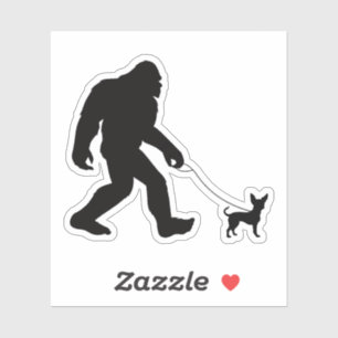 Sticker Marche des pieds Bigfoot Chihuahua