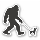 Sticker Marche des pieds Bigfoot Chihuahua (Devant)