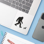Sticker Marche des pieds Bigfoot Chihuahua (Ordinateur portable avec iPhone)