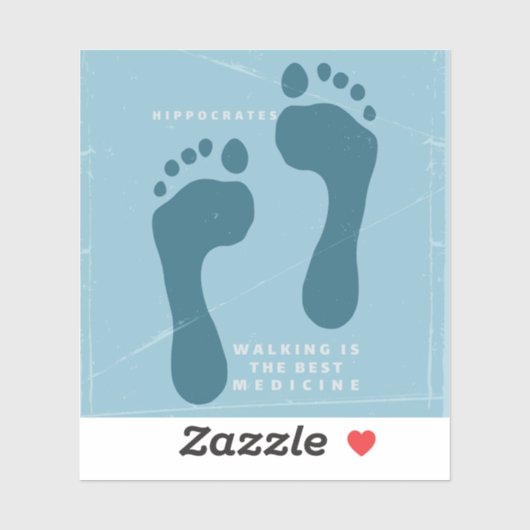 Sticker Marcher est le meilleur médicament Hippocrate cita (Feuille)