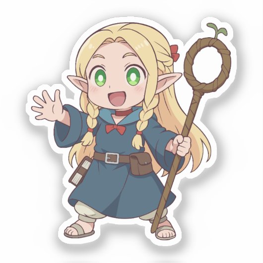 Sticker Marcille Chibi Elf Mage (Recto)