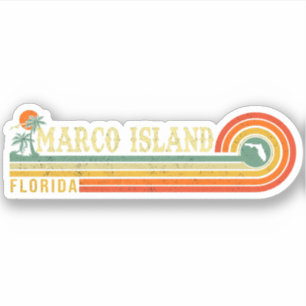 Sticker Marco Island Plage de surf Floride 60 Vintages