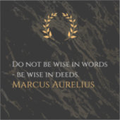 Sticker Marcus Aurelius's Wisdom: Actions Speak Louder Tha (Recto)