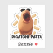 Sticker Marcus the Worm - Rigatoni Pasta (Feuille)