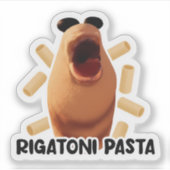 Sticker Marcus the Worm - Rigatoni Pasta (Devant)