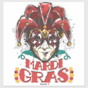 Sticker Mardi Gras 2022 Masque vénitien