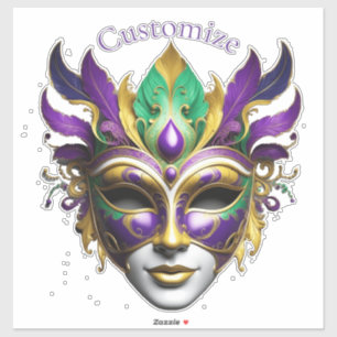 Sticker Mardi Gras Masque Thunder_Cove