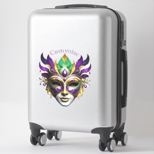 Sticker Mardi Gras Masque Thunder_Cove (Sur valise)