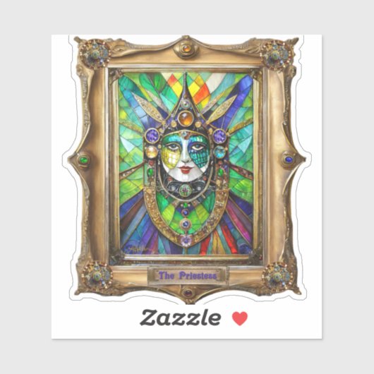 Sticker Mardi Gras Realm Portraits - La Prêtre (Feuille)